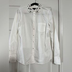 J Crew rhinestone color button down